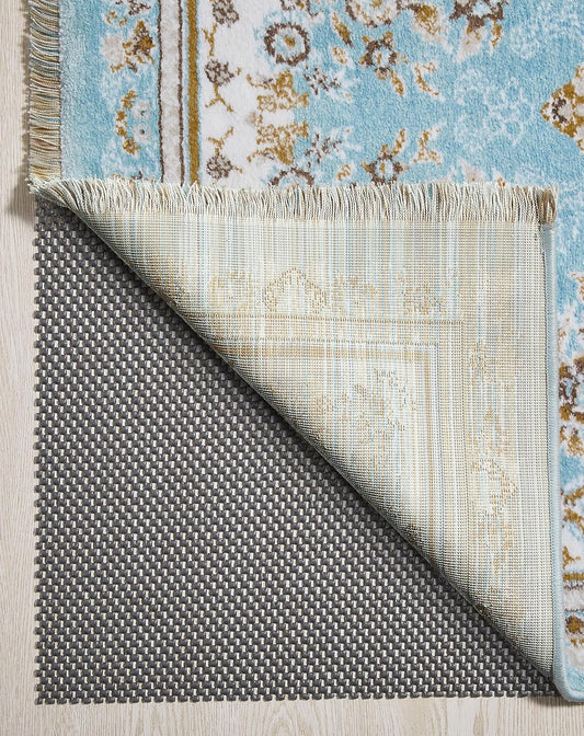 Veken Rug Pad Gripper - Non-Slip Dark Grey Mat for Hardwood & Tile Floors | 9x12 Ft Size