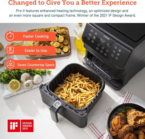 COSORI 12-in-1 Air Fryer - 5.8QT Capacity, Fast Cooking with AdaptIQ Tech | Includes 100+ Recipes