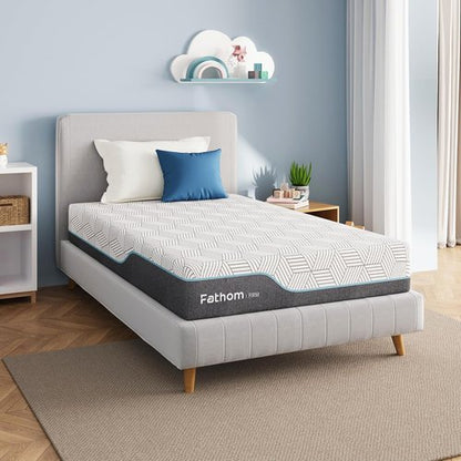 FATHOM Firm Full Mattress - 8 Inch Memory Foam for Back Pain Relief | Cool Sleep with Gel Foam