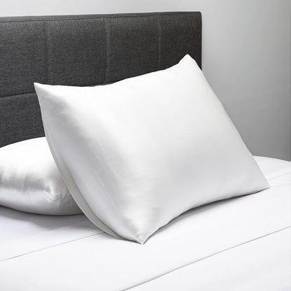 Fishers Finery 100% Pure Mulberry Silk Pillowcase Set - Luxurious White King Size, 2 Pack