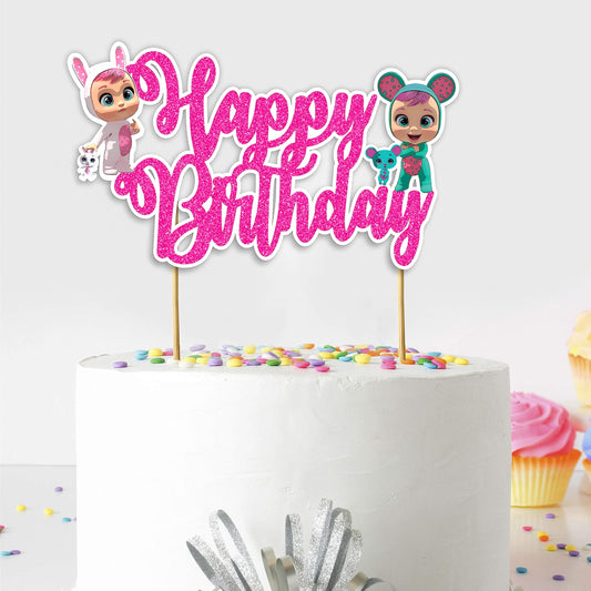 Seyal® Cry Babes Happy Birthday Cake Topper