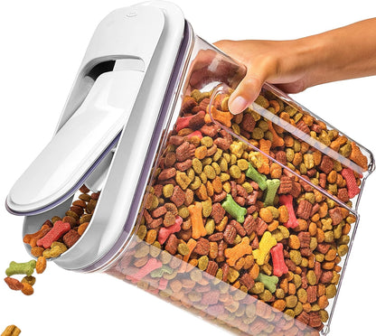 OXO Good Grips Pet Food Dispenser - Airtight 4.5 Qt Container | Holds Up to 4 lbs Dog or 3.5 lbs Cat Food | BPA Free