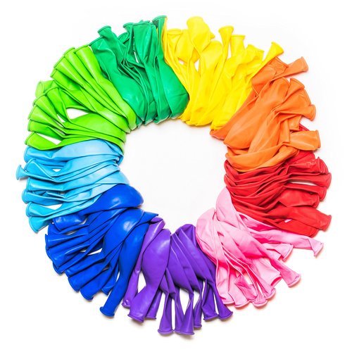 Dusico® Balloons Rainbow Set (100 Pack) 12 Inches, Assorted Bright Colors, Made With Strong Multicolored Latex, For Helium Or Air Use. Kids Birthday Party Decoration Accessory. Easy Blow Up by Mouth