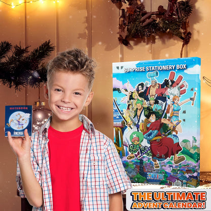 One Piece Advent Calendar 2025 - 24 Surprises Including Mini Notebook, Keychain & Pens | Perfect Anime Christmas Gift for Kids & Teens