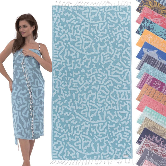 Quick Dry Pool Towels Oversized for Adults - Swim Towels for Swimmers - Large 100% Cotton Beach Towels Oversized (69 x 37 inch) - Sand Free, Cloud, Thin & Lightweight for Travel - Cruise & Beach Gifts