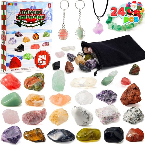 JOYIN Christmas Advent Calendar - 24 Days of Gemstone Surprises for Kids | Fun Countdown Gifts