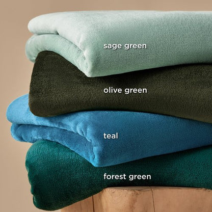 Bedsure GentleSoft Fleece Throw Blanket Forest Green - 300GSM Blankets for Couch, Sofa, Bed, Soft Lightweight Plush Cozy Throws for Toddlers, 50x60 inches