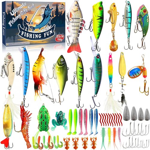 2026 Fishing Advent Calendar - Premium 24-Day Lure Countdown Set for Anglers | Perfect Christmas Gift for Men and Teens