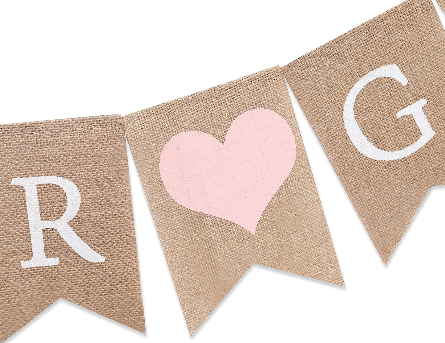 Regine Switzerland Burlap Gender Reveal Banner - Rustic Boy or Girl Baby Shower Decor