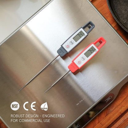Lavatools PT09 Digital Thermometer - Super-Quick Cooking & Meat Probe, Splash Proof, 4.5" | °C/°F Toggle