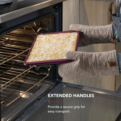 KitchenAid Nonstick Baking Sheet - 10x15in Aluminized Steel for Perfectly Baked Goods | Beetroot Color