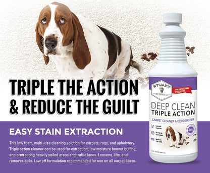 Stuart Pet Supply Co. Professional Strength Carpet Cleaner - Deep Clean & Deodorizer, 128 fl oz