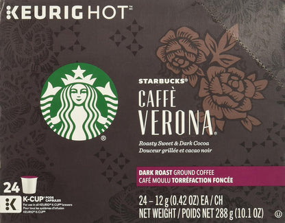 Starbucks K-Cup Coffee Pods - Dark Roast Caffè Verona for Keurig - 100% Arabica - 96 Pods Total