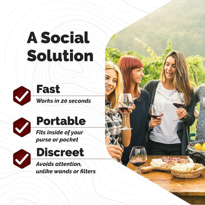 The Original Drop It Wine Drops, 22 Event Party Pack- USA Made Wine Drops Naturally Reduce Wine Sulfites & Tannins-Can Eliminate Wine Sensitivities, Wine Allergies & Histamines-A Wine Wand Alternative