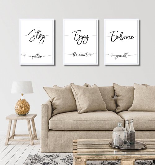 ELSKER&HOME 18x24 Poster Frame 3 Pack, White Picture Frame for Horizontal or Vertical Wall Mounting, Sturdy and Scratch-proof