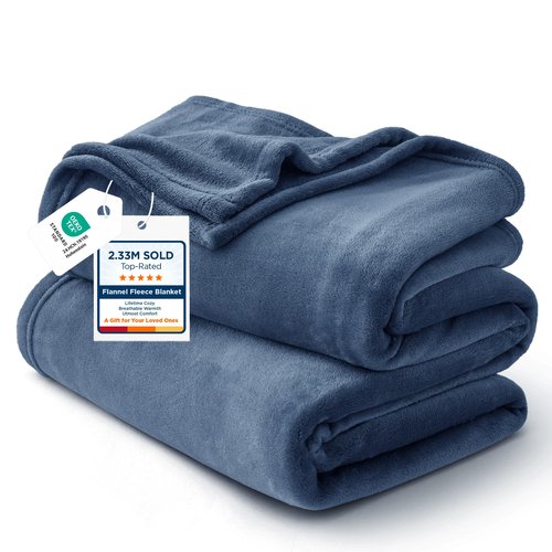 Bedsure GentleSoft Fleece Blankets King Size Mineral Blue - Bed Blanket Soft Lightweight Plush Cozy Fuzzy Luxury Microfiber, 108x90 inches