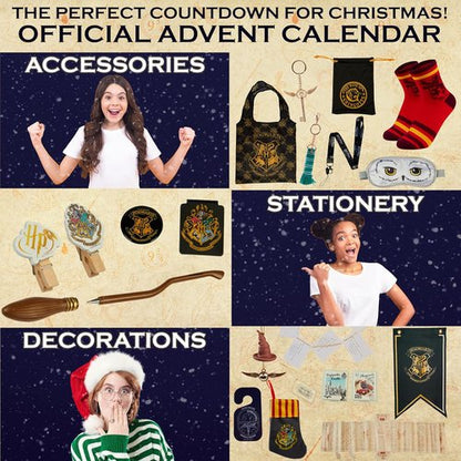Harry Potter Advent Calendar 2025 - 24-Day Magical Countdown with Keychains & Accessories (Brown Case)
