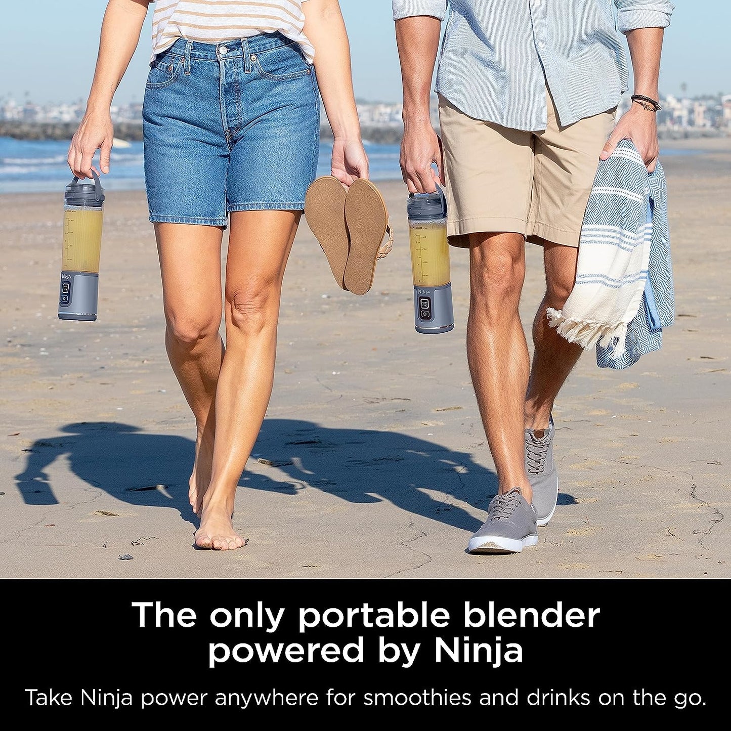 Ninja BC151NV Portable Blender - Cordless 18oz Personal Blender for Smoothies & Shakes | BPA Free, USB-C Rechargeable, Denim Blue