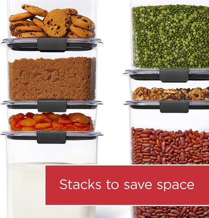 Rubbermaid Brilliance Airtight Food Storage Container - BPA-Free 7.8 Cup for Brown Sugar | Leak-Proof & Dishwasher-Safe