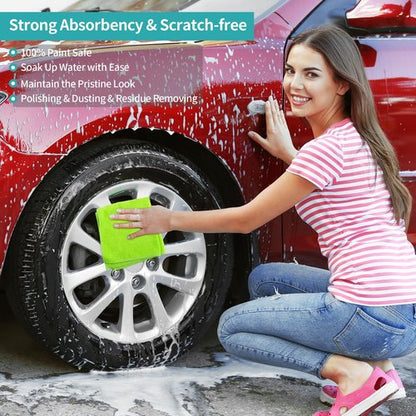 HOMERHYME Microfiber Cleaning Cloth, 12 Pack Cleaning Rags, 12" x 12" Microfiber Towel, Lint Free Non-Abrasive Dusting Cloth, Microfiber Towels for Cars Kitchen Garage House Office
