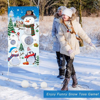 Elcoho Snow Toss Games Set - 22 Pieces with Balls & Drawstring Bag for Indoor/Outdoor Fun