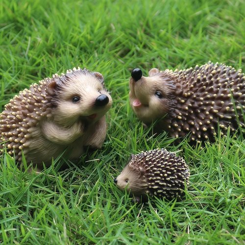 Gemini&Genius Hedgehog Animal Toys - Jungle Family Figures for Kids Play | Perfect Cake Toppers & Party Favors