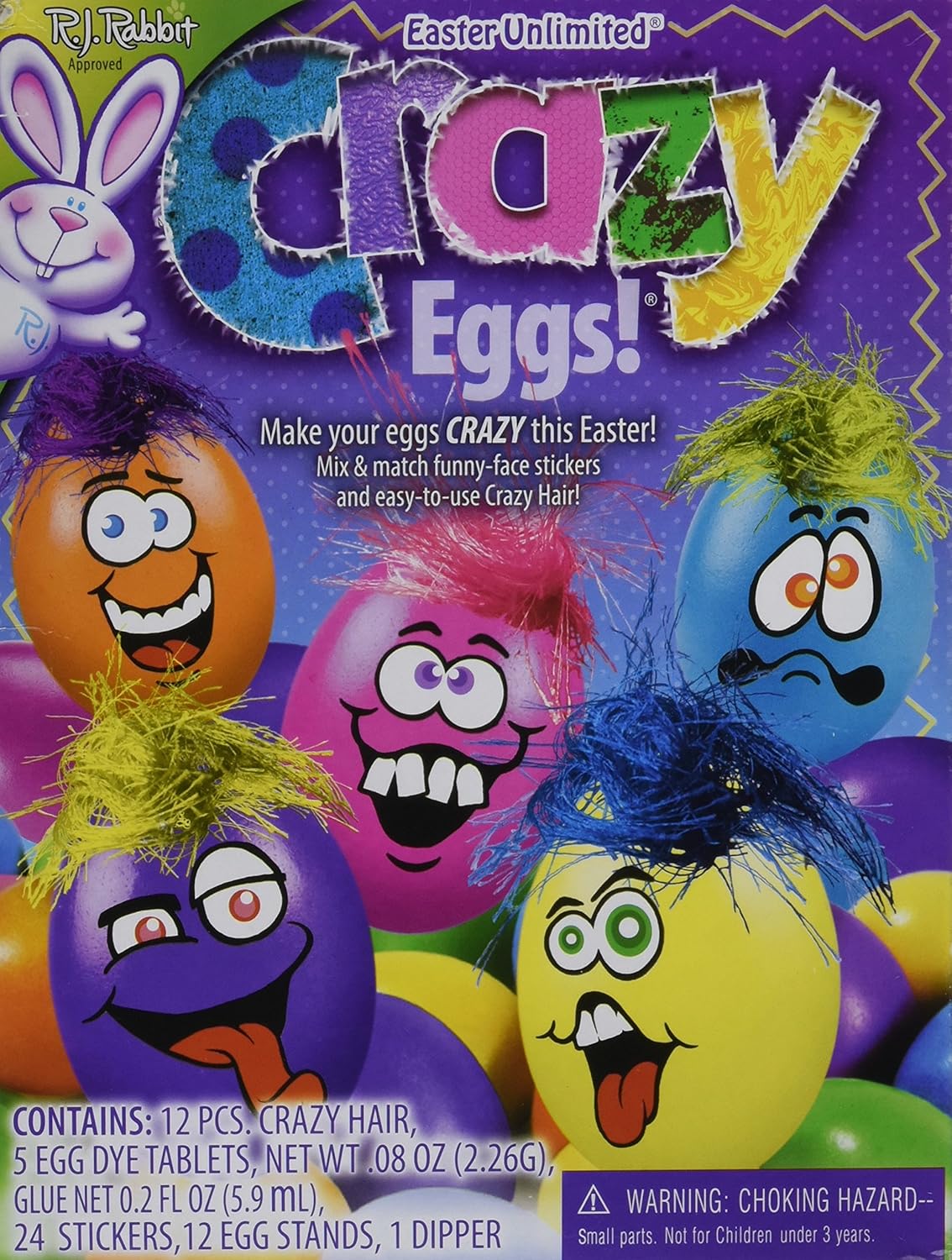 R.J. Rabbit Crazy Eggs Coloring Kit - Unlimited Fun for Easter | Creative Art Supplies