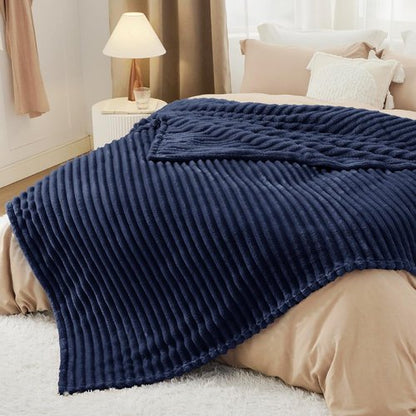 Bedsure GentleSoft Navy Fleece Blanket - Cozy Soft Throw for Couch, Perfect for Women, 108x90 Inches