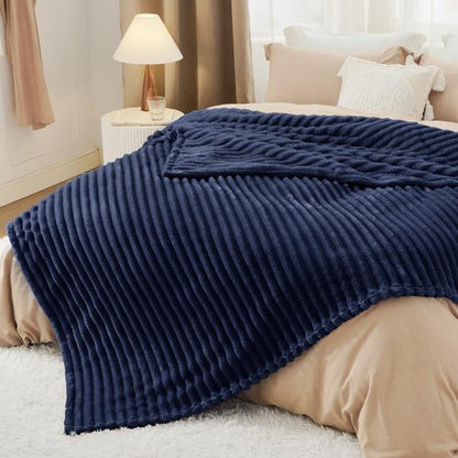 Bedsure GentleSoft Navy Blue California King Size Blanket for Couch - Cozy Soft Blankets for Women, Cute Small Fleece Throws for Girls, Birthday Gifts for Women, Navy, 102x96 Inches