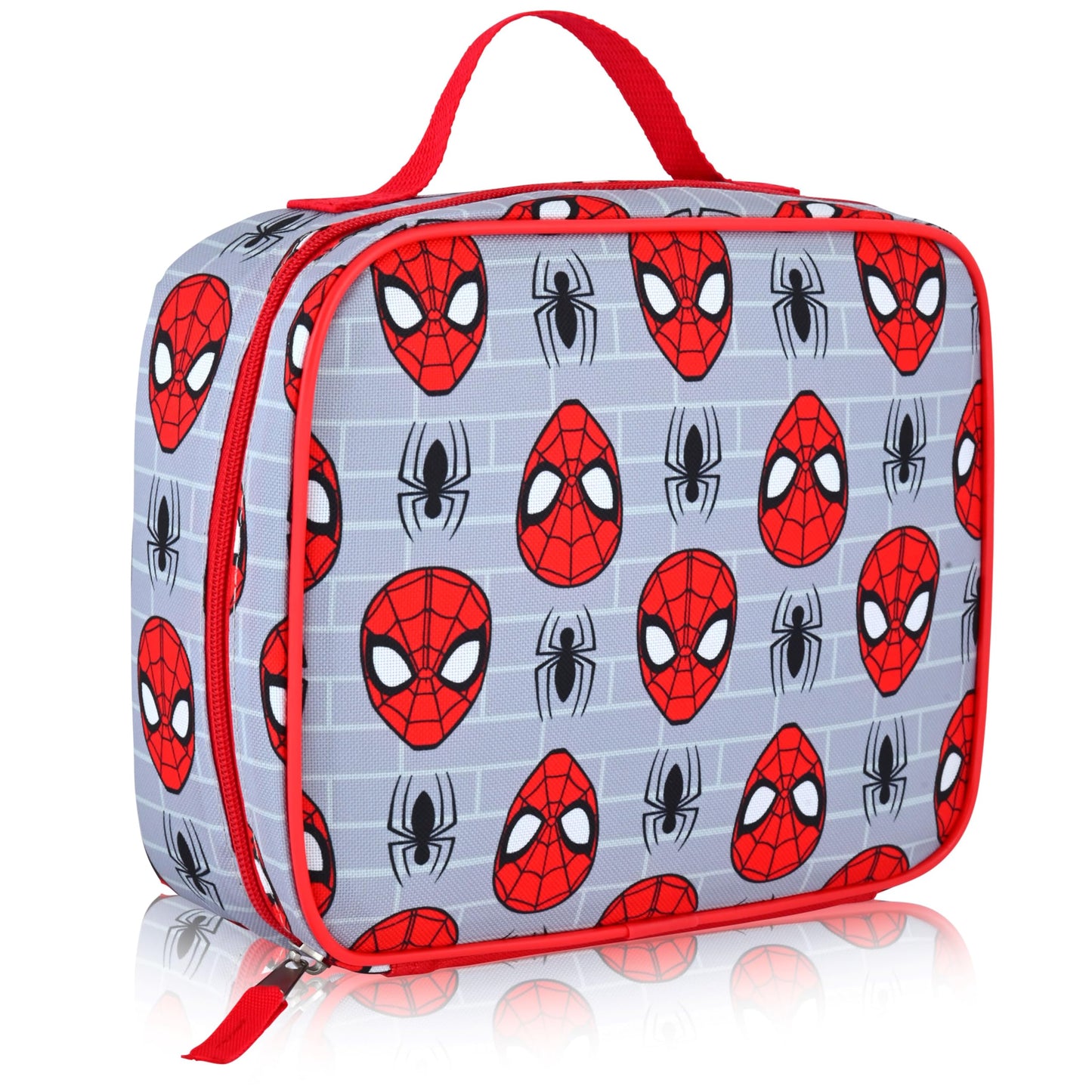 Fast Forward Marvel Spiderman Lunch Box for Kids | Spiderman Insulated Lunch Bag Lunch Box for Boys, Girls, Unisex | Spiderman Grey Reusable Lunchbox