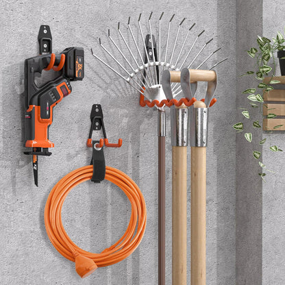 Nacial Heavy-Duty Garage Hooks - 18 Pack Utility Steel Wall Mount Storage for Bikes, Ladders & Tools