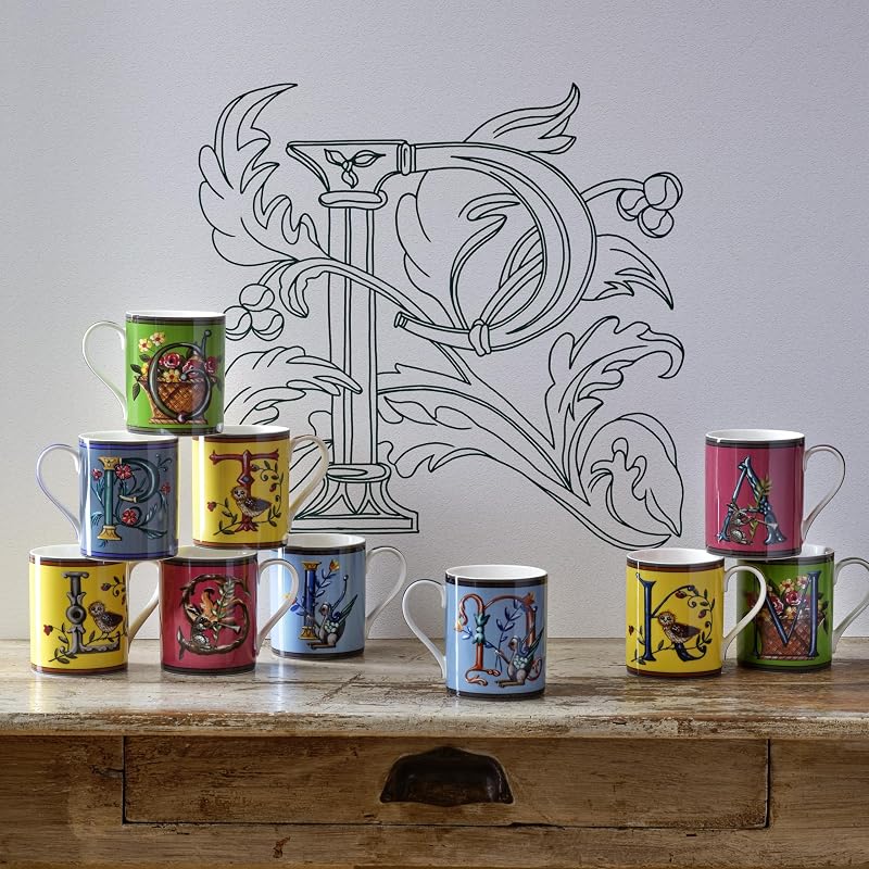 Spode Kit Kemp Alphabet Mug A 12 Oz - Red