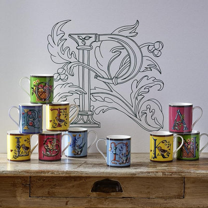 Spode Kit Kemp Alphabet Mug A 12 Oz - Red