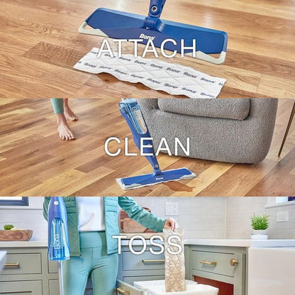 Bona Multi-Surface Floor Cleaning Pads - Heavy-Duty Microfiber Refills | 18 Disposable Pads for Easy Cleaning