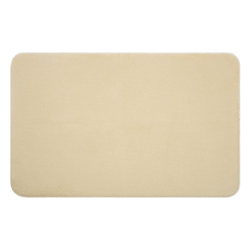 American Soft Linen 21x32 Fluffy Foamed Slip Reducer Bath Rug, Machine Washable Area Bath Mat Rugs for Bathroom, Beige
