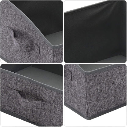 TENABORT Foldable Closet Storage Bins - 6 Pack Large Fabric Organizers with Handles | Linen Cube Baskets for Clothes