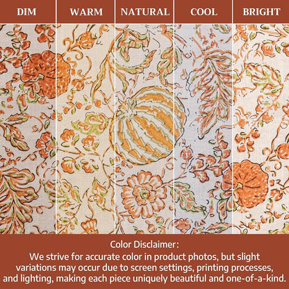 Pumpkin Spice 60" x 120" Rectangular Cotton Tablecloth - 100% Cotton, Maison d'Hermine (Variation 007)