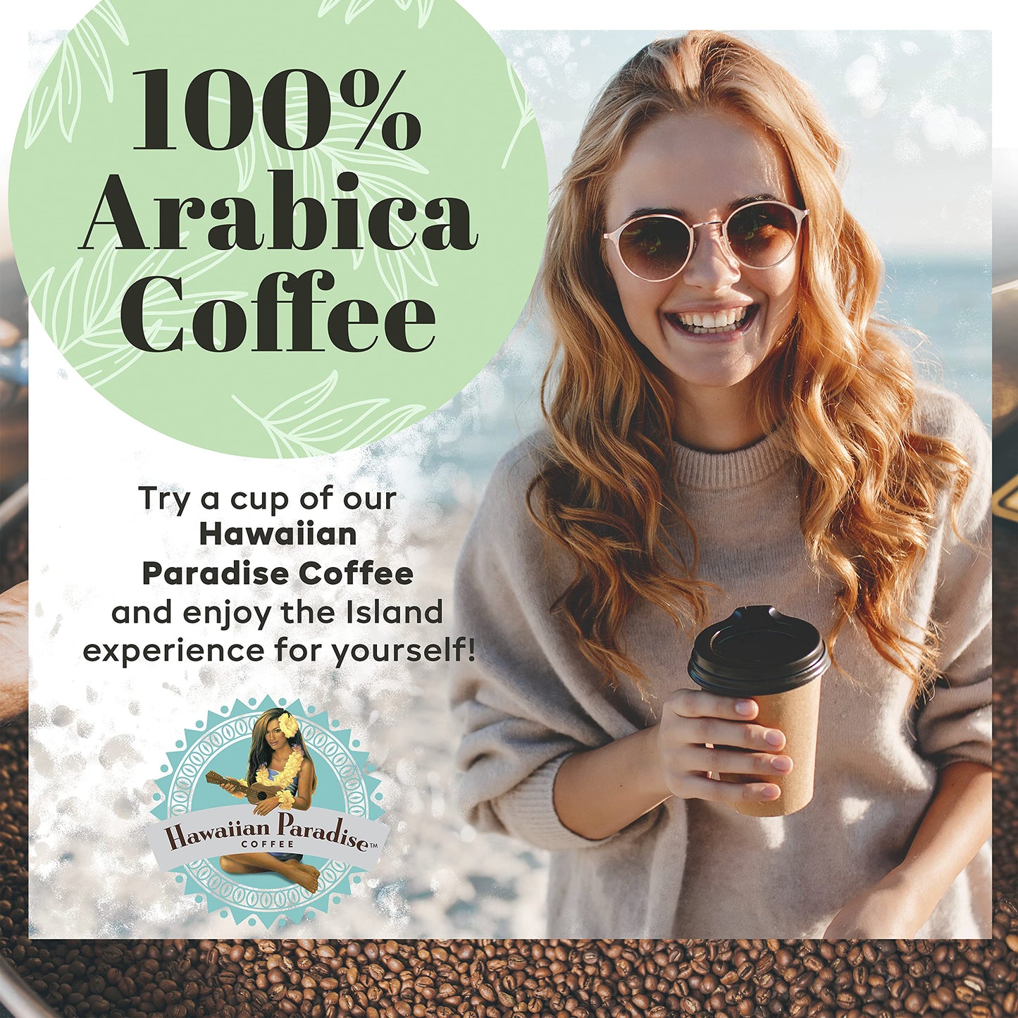 Hawaiian Paradise Coffee Ground - 100% Arabica Coffee Premium Rich flavored Bold Signature Brewed Coffee from the Finest Beans (Paradise Roast Ground, 12oz.)