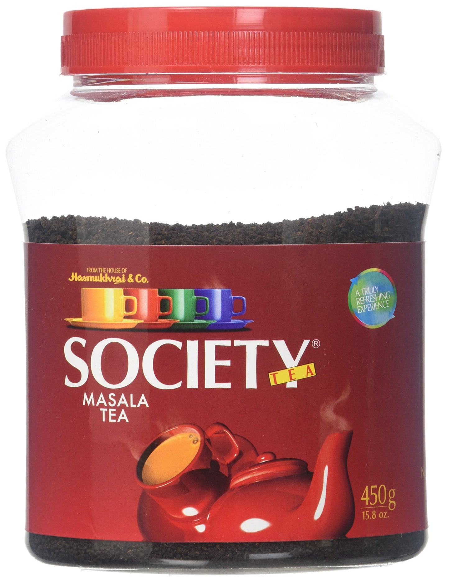 Society Masala Tea 16 Oz with Ginger, Clove Bud, Lemongrass, Black Pepper & Cardamom, 100% Natutal Spices, Masala Spiced Chai, Traditional Masala Tea, Strong & Robust Blend, No Gluten, 450 grams