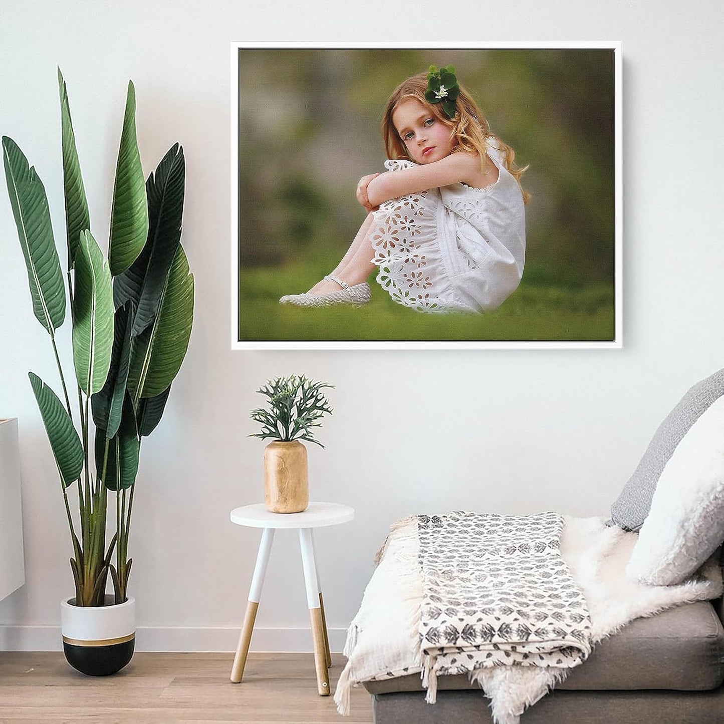P&L ART Custom Canvas Prints - Transform Your Photos into Stunning Wall Art | 16x20 White Framed Decor