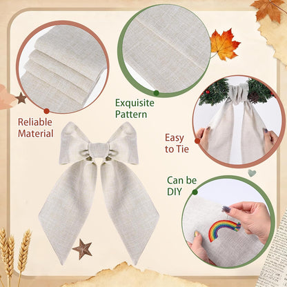 Regine Switzerland Burlap Wreath Sash - 2 Pcs Blank Accessories for Holiday & Wedding Decor