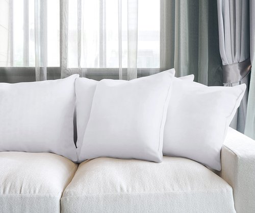 Utopia Bedding Throw Pillows (Set of 4, White) – 24 x 24 Inches Down Alternative Pillows for Bed, Sofa, and Couch - Fluffy Decorative Stuffer Pillow for Indoors & Outdoors