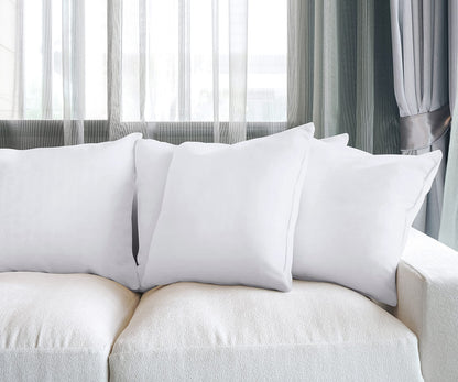 Utopia Bedding Throw Pillows (Set of 4, White) – 20 x 20 Inches Down Alternative Pillows for Bed, Sofa, and Couch - Fluffy Decorative Stuffer Pillow for Indoors & Outdoors