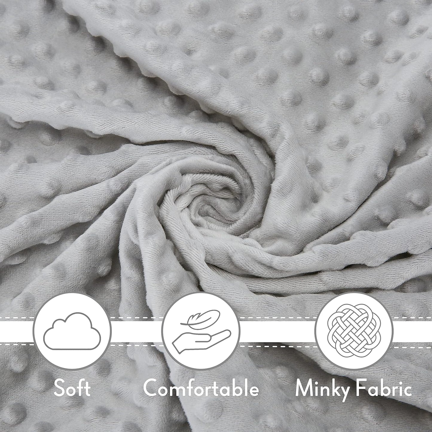 Pro Goleem Loveys - Soft Grey Bunny Security Blanket & Snuggle Toy for Newborns | 16 Inch Baby Gift