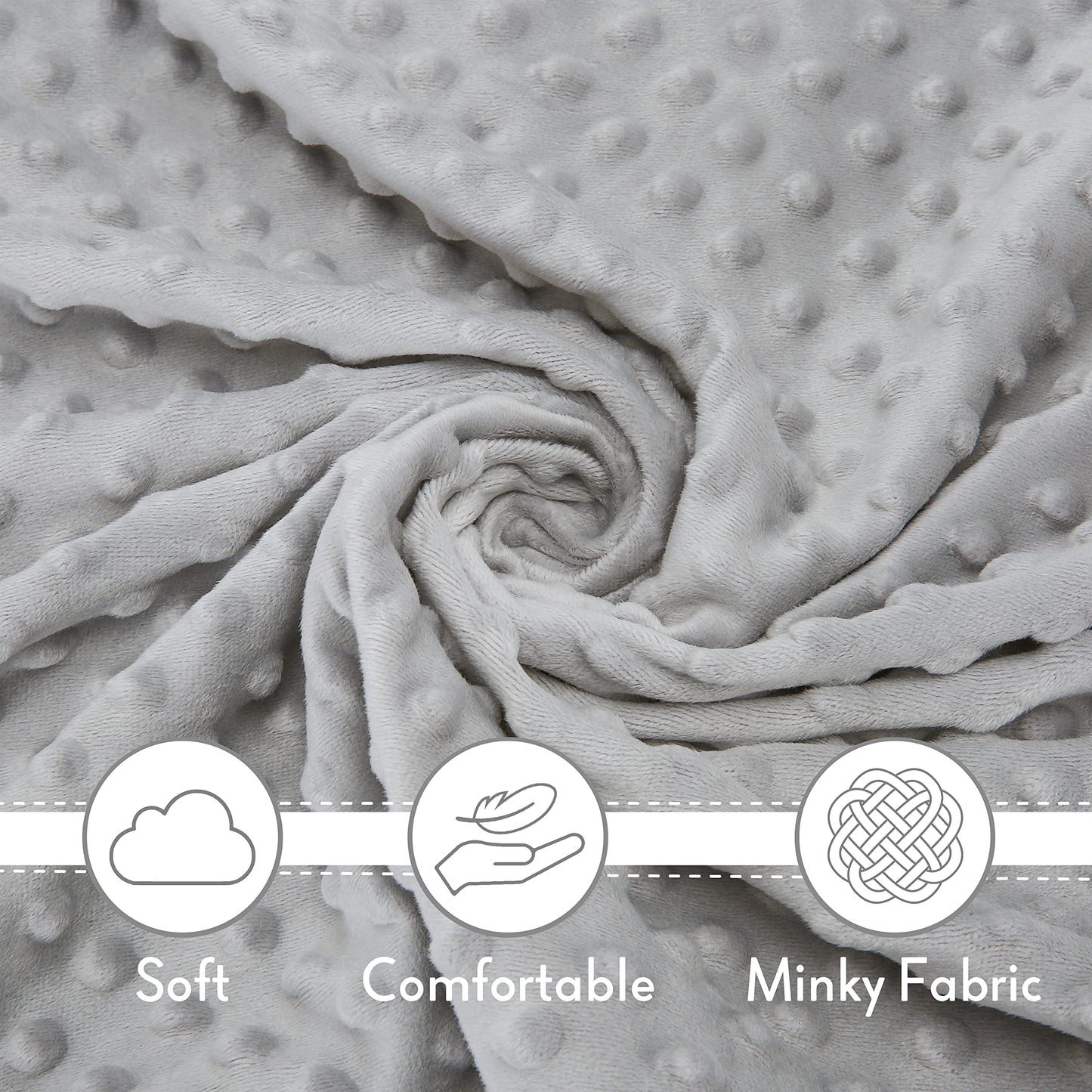 Pro Goleem Loveys for Babies - Soft Security Blanket Baby Snuggle Toy Newborn Stuffed Animals Baby Gifts for Boys and Girls, Grey Bunny 16 Inch