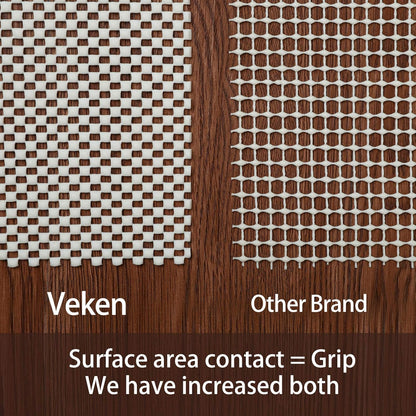 Veken Non-Slip Runner Rug Pad - Thick Gripper for Hardwood & Tile Floors | 2x8 Ft Anti-Skid Mat