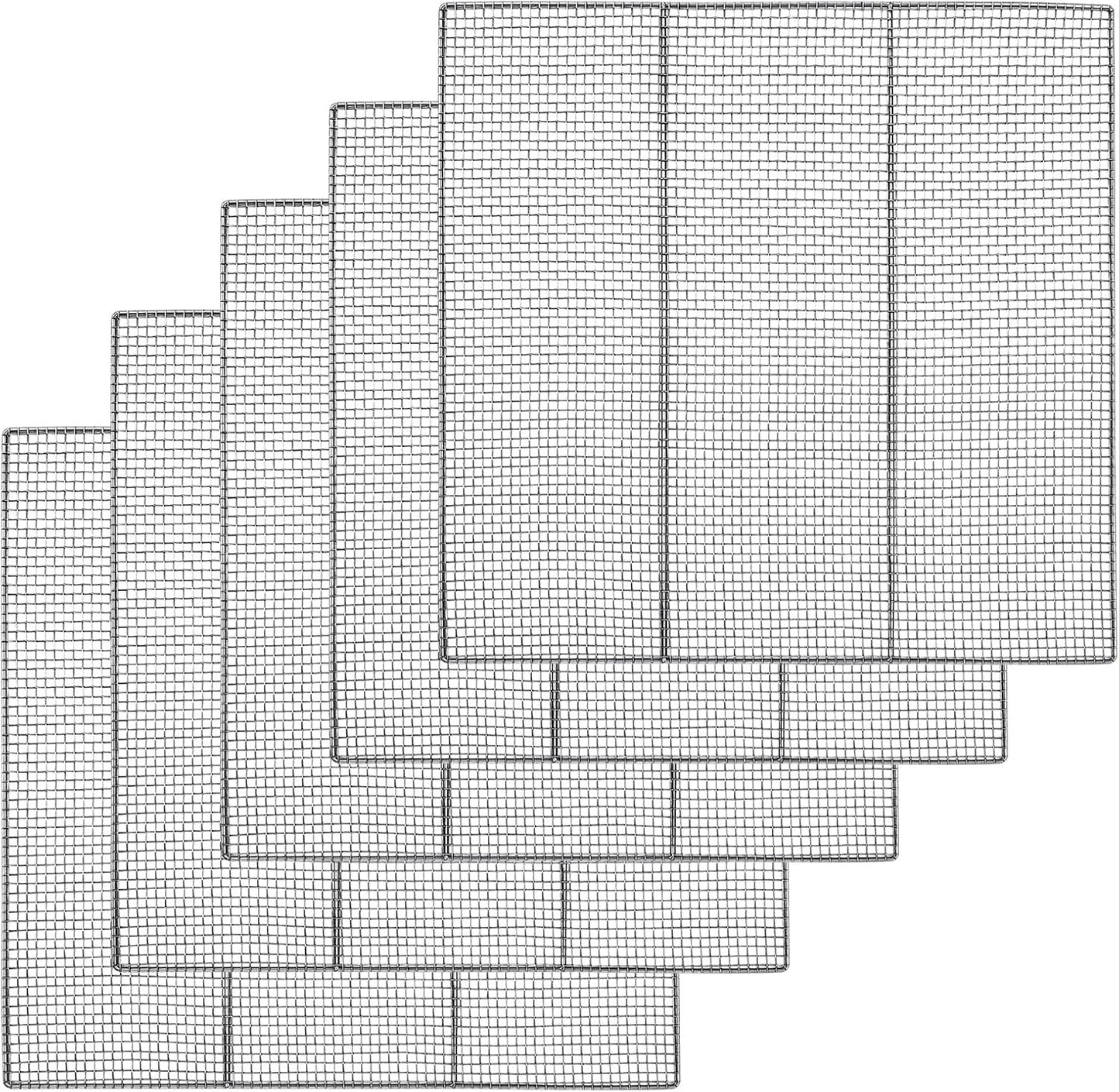 Yaocom 5 Pack Stainless Steel Bakery Screens - Heavy Duty 23 x 23 Inch Cooling Grids for Donuts & Pastries