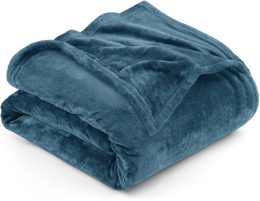 Utopia Bedding Fleece Blanket Full Size Stone Blue 300GSM Luxury Fuzzy Soft Anti-Static Microfiber Bed Blanket (90x84 Inch)