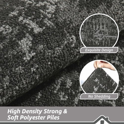 BEQHAUSE Dirt Trapper Door Mat - Non-Slip, Washable, Stain Resistant | 20" x 32", Dark Grey