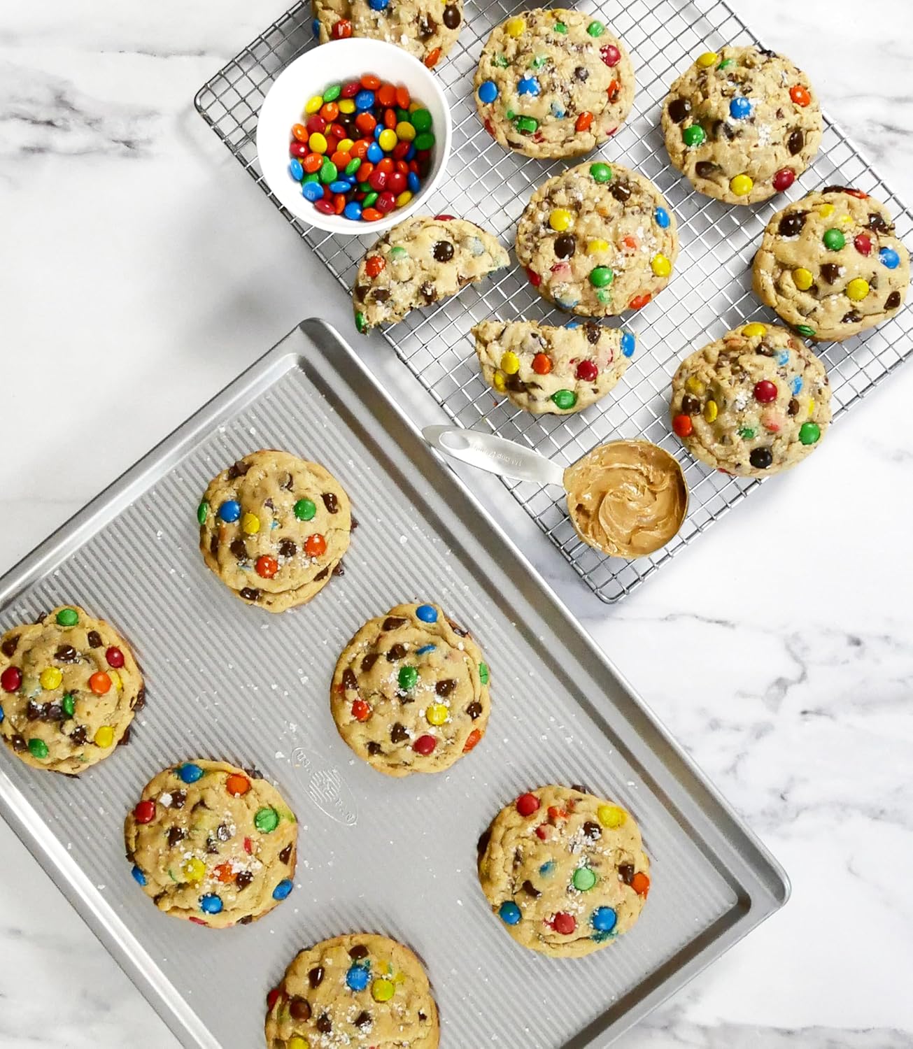USA Pan Bakeware Cookie Sheet - Large Nonstick Baking Pan, Warp Resistant, Made from Aluminized Steel, Silver